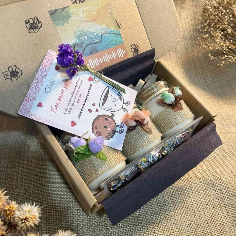 KIT DE VELAS AROMATICAS DE AMOR Y AMISTAD